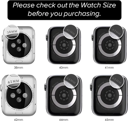 Miniatura 2 de KADES Compatible con Apple Watch Series 10 de 1.81 pulgadas/1.65 pulgadas, Series 9, 8, 7, 1.77 pulgadas, Series 6, 5, 4, SE de 1.73 y 1.57