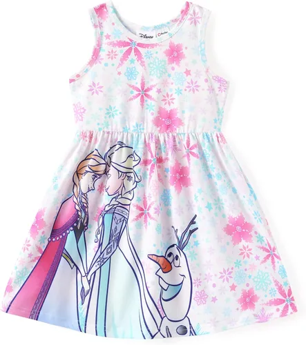 Miniatura 12 de Disney Minnie Mouse Princess Frozen Elsa Stitch - Vestido para niñas sin mangas y manga corta, ropa casual de verano para bebés y niños pequeños