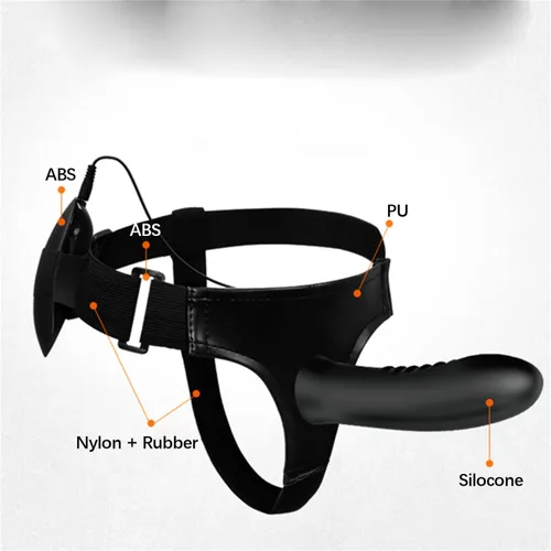Miniatura 4 de Arnés sexual con correa, consolador vibrador de silicona para hombres y adultos, juguete sexual con control remoto con cable (no para mujeres)