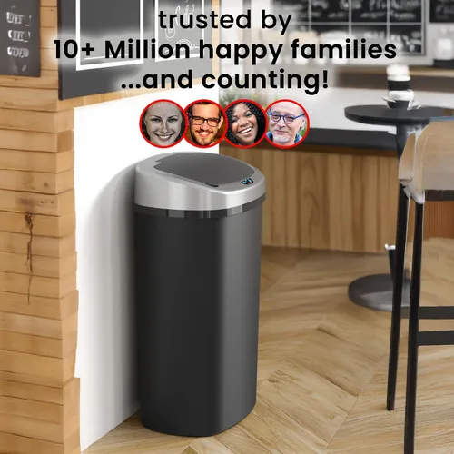 Miniatura 7 de iTouchless Bote de basura automático de 13 galones con tecnología sensor 2.0 y filtro de olor, diseño delgado y sin contacto, ahorro de espacio