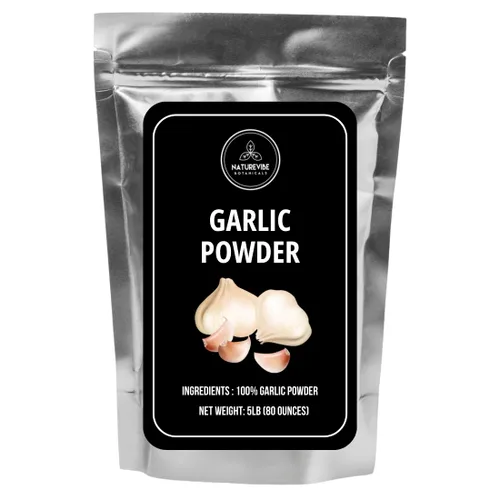 Naturevibe Botanicals - Ajo orgánico molido en polvo, 5 libras, crudo, sin gluten y no OMG, especia saludable, añade sabor y gusto (el embalaje