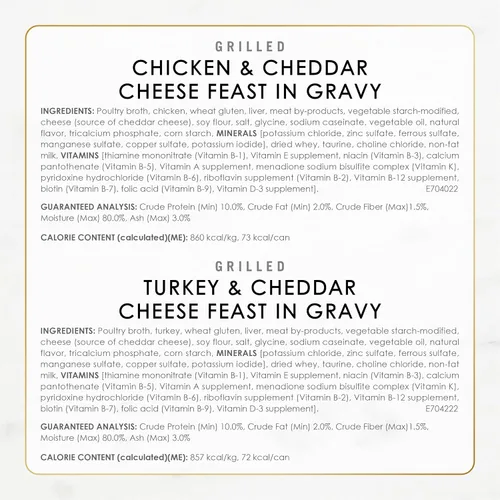 Miniatura 7 de Purina Fancy Feast Delicias con Pollo a la Parrilla con Cheddar, Pavo o Pescado Blanco y Queso Cheddar en Salsa, Juego de Variedad de Alimento