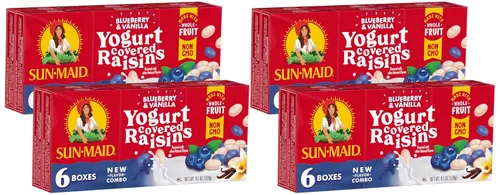Miniatura 14 de Sun-Maid Snack de pasas recubiertas de yogur de vainilla, 1 onza Paquete de 6 unidades Fruta seca natural entera Sin azúcar añadido
