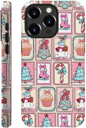 Miniatura 19 de DAIZAG Funda compatible con iPhone 13, funda duradera de protección contra golpes para niñas y mujeres, tema de retazos azul océano Tema