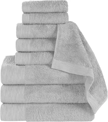Miniatura 18 de Superior Rayon - Juego de toallas de 12 piezas de mezcla de bambú, de secado rápido, artículos esenciales para el baño, ducha, spa, toallas