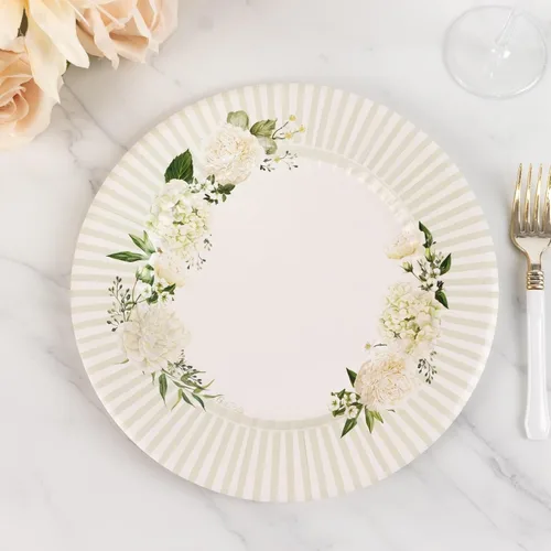 Miniatura 30 de Efavormart - Paquete de 50 platos redondos de bagazo biodegradables blancos de 7 pulgadas, compostables, ecológicos, desechables, aperitivos, Tipo 17