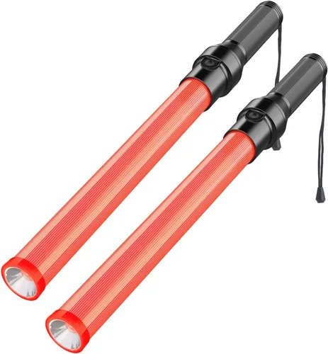 Miniatura 15 de RoadHero Paquete de 4 Bastones de Tráfico, Bastones de Control de Tráfico LED de 16 Pulgadas, Varitas de Luz de Seguridad Nocturna con 3 Modos