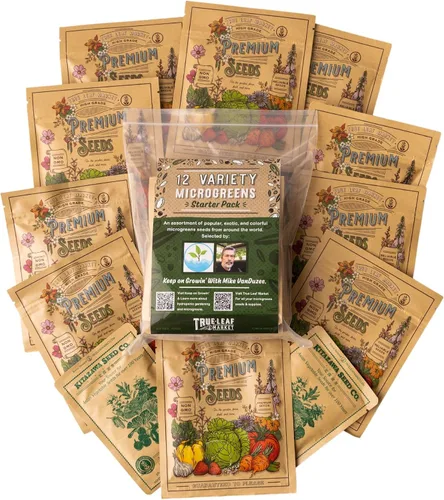Miniatura 3 de Kit de semillas de microverdes de 12 variedades - Semilla de brócoli para germinado más rábano morado, remolacha, microverdes de girasol, guisantes