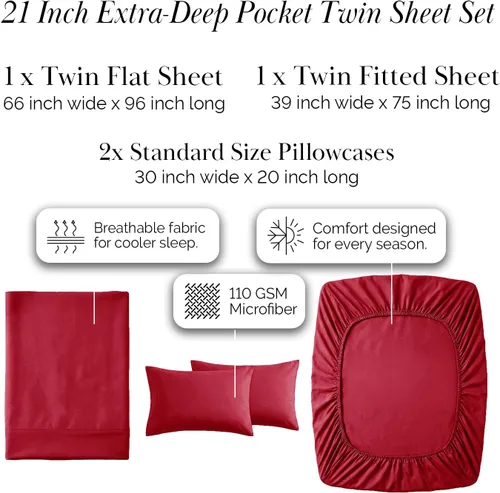 Miniatura 380 de Southshore Fine Living, Inc. Juego de 7 piezas de sábanas King divididas para cama ajustable, juego de sábanas King divididas con bolsillo de 21
