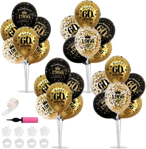 Miniatura 33 de TONIFUL Juego de 6 centros de mesa de globos de color azul marino y plateado para mesa, kit de arco de globos para decoraciones de graduación 2026