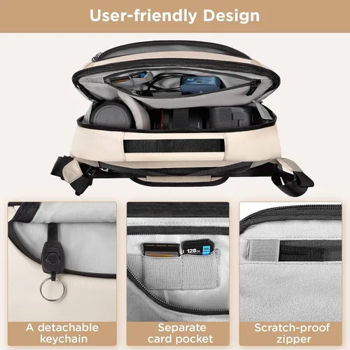 Miniatura 5 de TAAOKA Bolsa de Hombro para Cámara, Estuche para Cámara Impermeable con Soporte para Trípode, Bolsas para Cámaras DSLR/SLR/Sin Espejo Ligeras