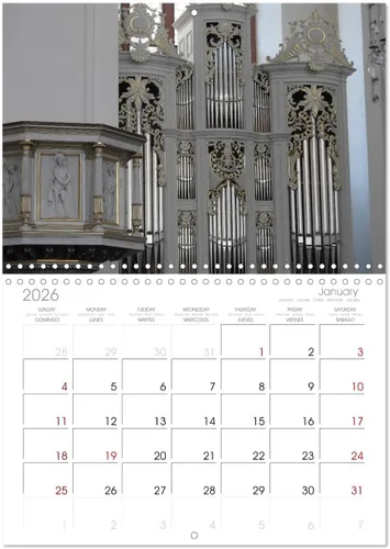 Miniatura 5 de Fantastic world of organs (calendario mensual de pared 2025 11.7 x 16.5 pulgadas (abierto), calendario de 14 meses de CALVENDO