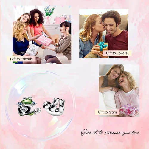 Miniatura 145 de Amufer S925 Charms for Women, compatible with Pandora Bracelets and Necklaces, Jewelry Gift