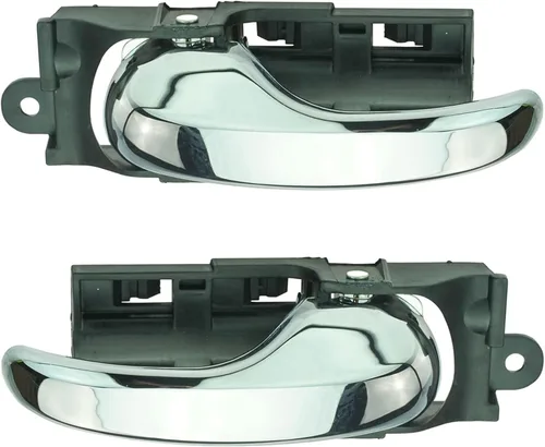 Miniatura 35 de TRQ Juego de 2 manijas de puerta interior trasera cromada y cachemira para Chevy GMC