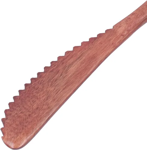 Miniatura 7 de Juego de 5 cuchillos de madera para cena, cuchillos de pastel pulidos, cuchillo de mantequilla reutilizable, cuchillo ecológico hecho a mano, juego