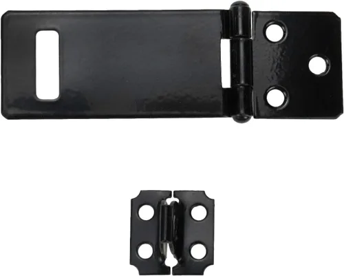 Miniatura 3 de Cerradura de candado negro, cerradura deslizante de puerta, cerradura de hierro pintado negro de 2.5 pulgadas con tornillos para el hogar, patio