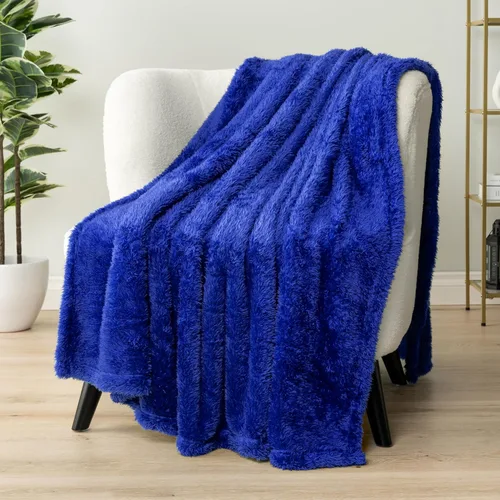 Miniatura 46 de PAVILIA - Manta de sherpa para sofá, gris esponjosa y cálida, manta de felpa suave para cama, acogedora, súper suave y ligera, manta decorativa
