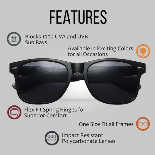 Miniatura 3 de Wholesale Bulk Unisex 80's Retro 100% UV Sunglasses for Adults - 10 Pack - wFlex Hinges
