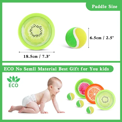 Miniatura 4 de Juego de pelota para lanzar y atrapar, juego de captura de diseño de frutas para niños y adultos, playa, patio, césped, al aire libre, interior, 6