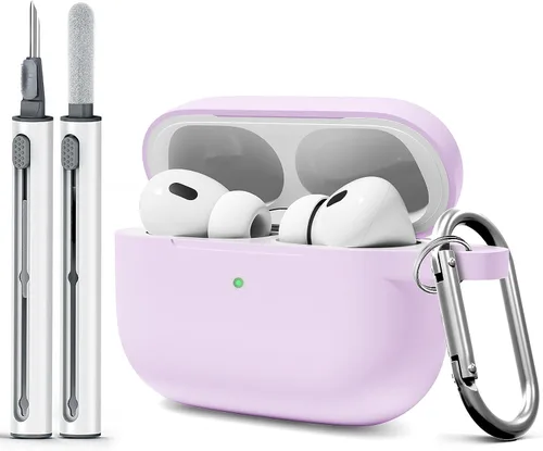 Miniatura 11 de Funda para AirPods Pro con kit de limpieza, funda de silicona suave para Apple AirPod Pro de 1ª/2ª generación, accesorios de funda AirPods Pro/Pro 2