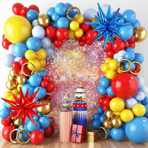 Miniatura 9 de RUBFAC 140 piezas Globos negros y dorados, globos de látex con confeti de estrella en negro y oro metálico de 5, 10, 12, 18 pulgadas para 2026, Año