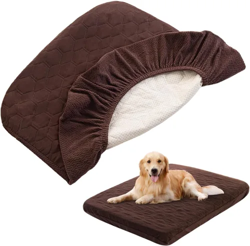 Miniatura 16 de nanbowang Fundas impermeables para cama de perro, fundas de repuesto lavables, pelo de mascota fácil de quitar, funda de almohada para perro