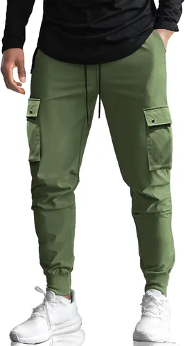 Pantalones deportivos para hombre, pantalones deportivos casuales con cordón en la cintura para entrenamiento, pantalones de senderismo
