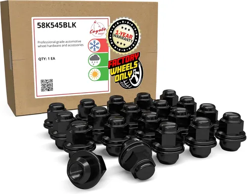 Miniatura 22 de Wheel Accessories Parts 20 tuercas de llanta M14x1.5 14x1.5 rosca OEM estilo fábrica 1.8 pulgadas de largo cromadas 7/8 pulgadas 0.866 in Cromado