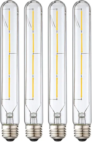 Miniatura 12 de Leools Bombillas LED largas T10, bombilla tubular regulable de 4 W, equivalente a 40 vatios, bombilla de filamento LED vintage estilo Edison E26
