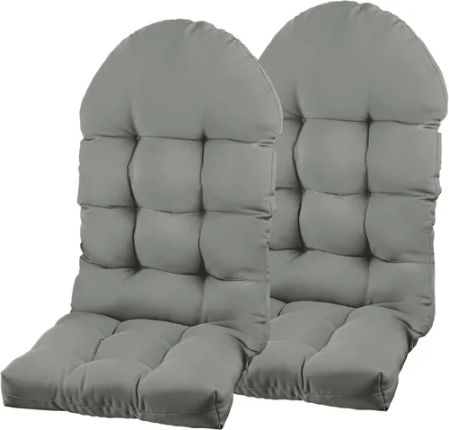 Miniatura 22 de Cojín para silla Adirondack, cojín para silla mecedora 44x19.4x4 pulgadas, cojines de respaldo alto para patio de arriba y abajo con lazos