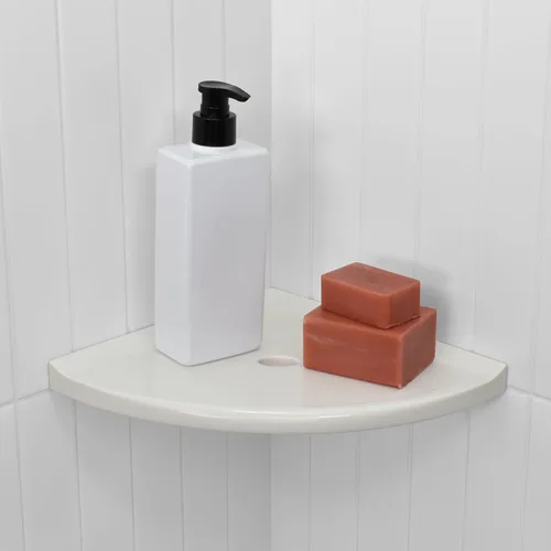 Miniatura 2 de Questech Decor - Estante esquinero de ducha, con tapa para una nueva construcción, estante esquinero de ducha para paredes de azulejos, organizador