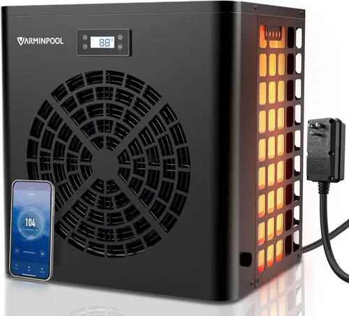 Bomba de calor de piscina de 16000 BTU para piscinas sobre el suelo de hasta 5,400 galones, calentador eléctrico de piscina de 110 V con inversor