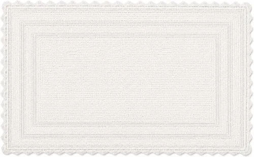 Miniatura 67 de Royal Blaze Tapete de baño de algodón rojo, reversible, pequeño ovalado de 18 x 26 pulgadas, lavable y decorativo
