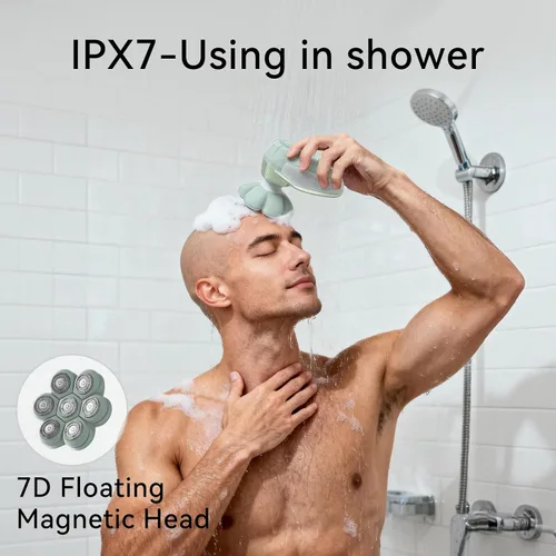 Miniatura 2 de Afeitadora de peluquería 3 en 1 para hombres, afeitadora de cabeza calva y recortadora de barba, afeitadoras eléctricas para hombre húmedo/seco IPX7
