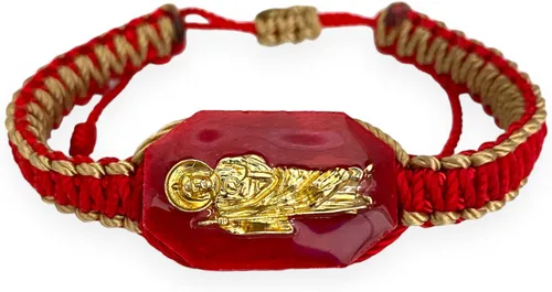 Miniatura 2 de Saint St Jude - Pulsera ajustable reversible chapada en oro para hombres y mujeres, regalo religioso, Madera, Sin gemas.