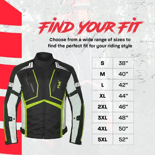 Miniatura 6 de Chaqueta de moto para hombre CE Blindado, Impermeable, para todo clima, M