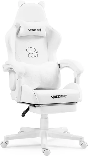 Miniatura 18 de Gaming Chair, Home Office Computer Chair, Ergonomic Executive Swivel Rolling Chair with Footrest Comfortable Headrest and Lumbar Support for Back
