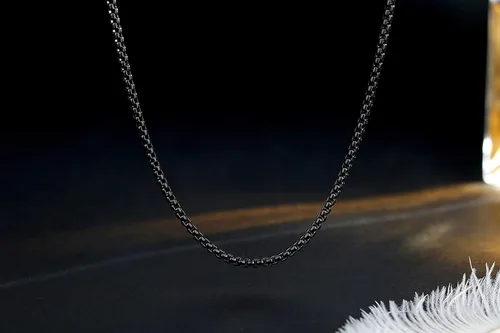 Miniatura 3 de Collar de cadena Rolo de acero inoxidable para hombre y mujer, ancho de 2340.197 in