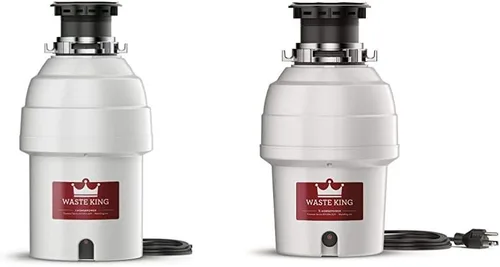 Miniatura 7 de Waste King Legend Series 1 HP - Triturador de basura de alimentación continua con cable de alimentación, (L-8000) y tapón de eliminación de basura