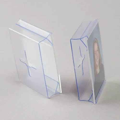 Miniatura 4 de CollectorMount Paquete de 4 marcos de fotos transparentes, soporte de pared o estante vertical u horizontal, 2.5 x 3.5 pulgadas