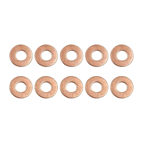 Miniatura 11 de DTGN Arandelas planas de sellado de cobre de 0.157 in x 0.315 in x 0.039 in (IDxODxT) - Paquete de 20 - Buenas para tornillos M4 de maquinaria