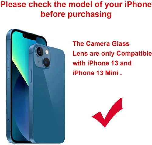 Miniatura 6 de 2 Unidades OEM trasera lente de la cámara trasera reemplazo de cristal para iPhone 13 y iPhone 13 Mini con adhesivo preinstalado y kit de iPhone 13