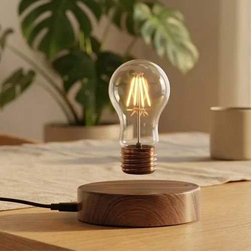 Miniatura 8 de Lámpara de escritorio con bombilla LED flotante de levitación magnética para regalos únicos, decoración de habitación, luz nocturna, decoración