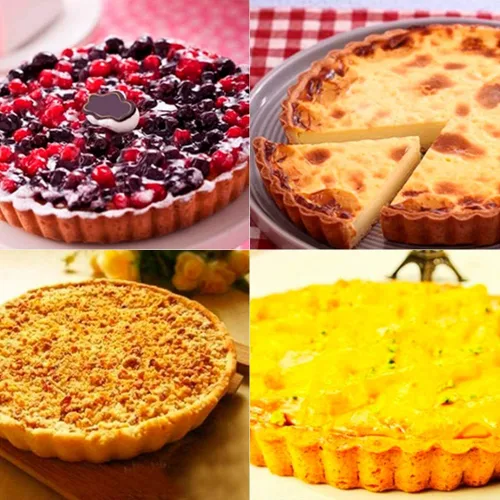 Miniatura 3 de Sartén para tartas de 10 pulgadas con parte inferior extraíble, antiadherente, estriada, para quiche, para hornear, pizza, fruta, mousse, postre