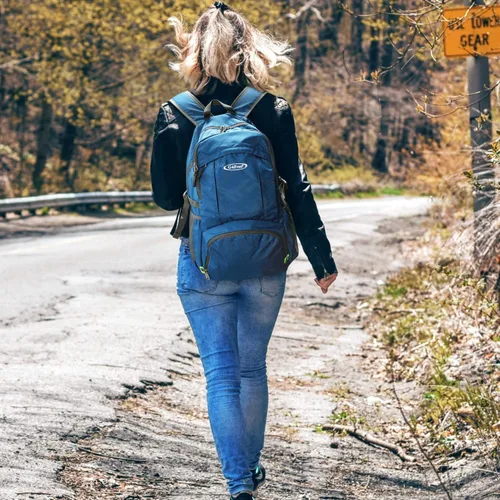 Miniatura 9 de G4Free Mochila de senderismo plegable ligera 40L, mochila de viaje impermeable Azul oscuro
