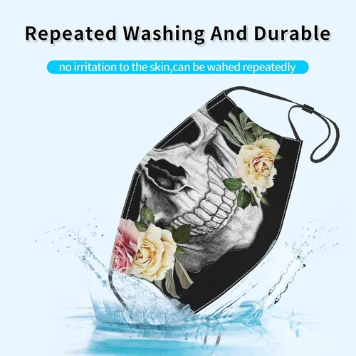 Miniatura 6 de 4 cubrebocas de moda con bolsillo transpirable reutilizable para hombres y mujeres con 8 filtros