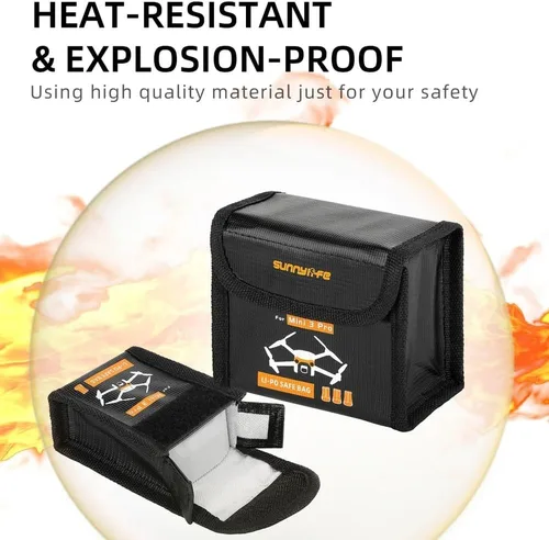 Miniatura 4 de Bolsa de seguridad para batería de vuelo para DJI Mini 3 Pro /4 Pro Funda protectora Transporte Batería de litio segura Bolsa a prueba