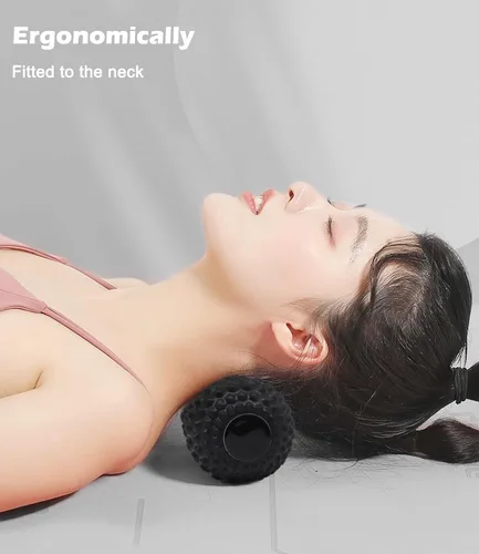 Miniatura 5 de KITWILD Pelota de masaje en forma de maní, bola de masaje doble en forma de lacrosse para masaje de tejido profundo, terapia física, liberación Negro