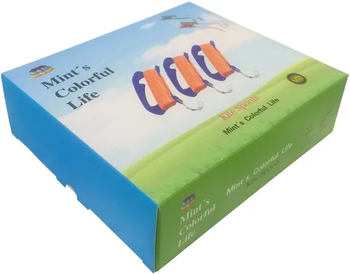 Miniatura 6 de Mint's Colorful Life Mango de cuerda de cometa - Línea de 300 pies para cada carrete (paquete de 3)