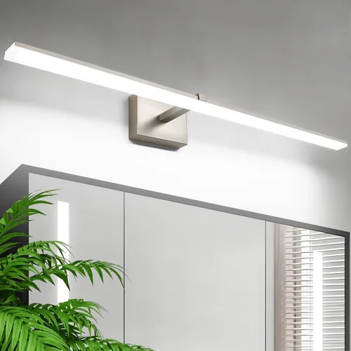 Miniatura 34 de Luz de tocador de baño negra de 32 pulgadas, LED moderna, 3CCT, regulable, 24 W, luminarias de baño sobre espejo 3000 K/4500 K/6000 K, 3